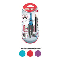 Compas - Scolaire - Avec bague pour crayon graphite stylo - Stop & Safe - Maped