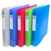Classeur 4 anneaux 30 mm polypropylène Chromaline (avec étiquette de dos) - A4 maxi - Couleurs assorties - x 10 - Exacompta