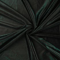 Tissu Velours Lurex vert sur fond Noir