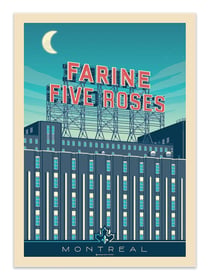 Affiche 30 x 40 cm - Montreal Farine five roses - Olahoop Travel Posters