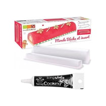 Moule à Bûche de Noël avec insert + Stylo de glaçage noir