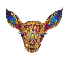 Puzzle en bois - La Biche Frétillante - Boite en carton - Creatifwood