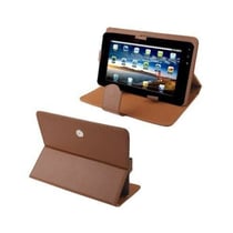 Housse Tablette Tactile Universelle 9' Mode 360° Pression Simili Cuir Marron YONIS