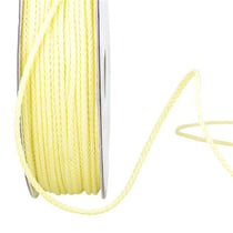Bobine 30m cordelière polyester 2mm jaune paille