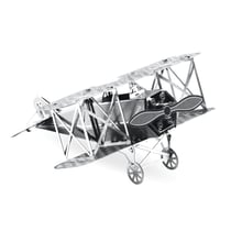MetalEarth Aviation: FOKKER D-VII 6.44x6.44x3.17cm, maquette 3D en métal avec 1 feuille, sur carte 12x17cm, 14+