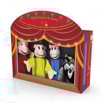 Coffret 4 marionnettes les 3 petits cochons - contes classiques - jeu imagination, theatre enfant