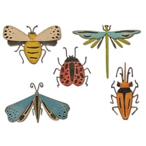 Gabarit de découpe pour machine Sizzix Tim Holtz - Funky Insects 5 pièces