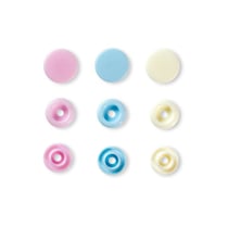 Prym Love Boutons pression plastique 12mm rose/bleu clair/perle