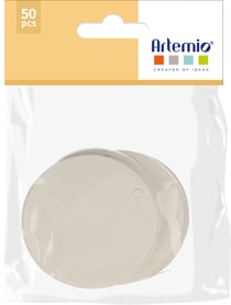 50 étiquettes blanches 4,5 cm - Artemio