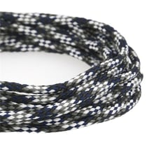 Bobine 50m Cordon damier polyester 5mm noir/blanc/bleu/gris