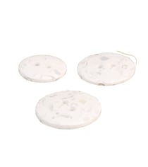 Bouton rond bouteilles recyclées 2 trous blanc