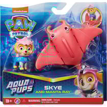 Pat patrouille aqua pups stella et son raie manta - figurine chien - paw patrol - spin master - 20139324