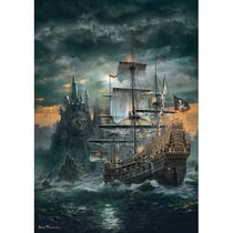 Puzzle bateau pirate et le rocher de la mort 1500 pieces - collection pirate - clementoni - 31682