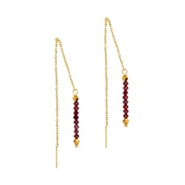 Boucles d'oreilles pendantes Lumia en pierres Grenat