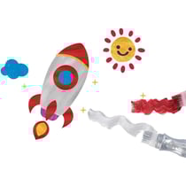 6 pinceaux avec peinture métallisée - Gouache - Pour enfant - Apli Kids