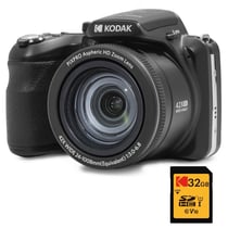 KODAK Pack Numérique Bridge Pixpro Astro Zoom AZ425 + Carte SDHC 32GB - Appareil Photo 20 MP, Zoom 42X, Grand Angle, Écran LCD 3", Vidéo Full HD 1080p, Batterie Li-ion - Noir