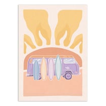 Affiche 50x70 cm - Van and sunset - Art Rider