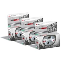 AGFA PHOTO PACK 3 x 601026 - Appareil Photo Jetable LeBox Black&White, 27 Photos, Objectif Optique 31 mm - Gris