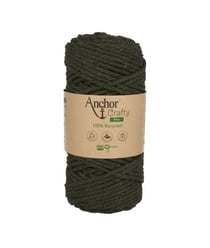 Corde de Coton Recyclé Macramé Anchor Crafty Fine - 250gr - Anchor 121 Vert Kaki
