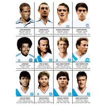 Affiche 50x70 cm - Légendes de l'Olympique de Marseille - Olivier Bourdereau