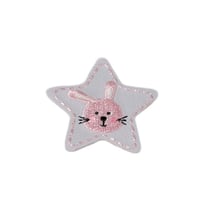Lot de 3 écussons thermocollants animaux stars lapin 4cm x 4cm