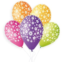 5 Ballons Fleurs Ø33cm