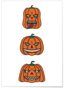 Affiche Citrouilles | A3 : 29,7x42cm