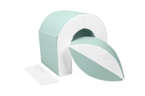 Set de 2 blocs en mousse menthe - Velinda - Blanc