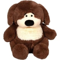 Peluche - Peluche > Chien Marron Foncé et Beige, Oreilles Marrons – 40 cm