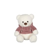 Peluche - Sweat Friends Color - Ours Vieux Rose - 40 cm