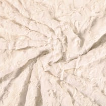 Tissu Fausse fourrure Camouflage Ecru