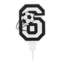 Bougie Football Chiffre 6 - 8.5 cm