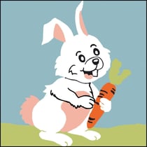 LUC - Kit canevas Soudan Lapin 25x25cm