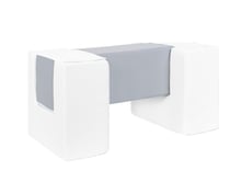 3 blocs en mousse blanc gris - Velinda