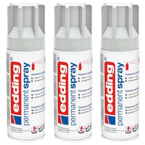 Lot de 3 Sprays 200ml Peinture Acrylique Permanent 5200 Gris Clair Mat RAL 7035 EDDING