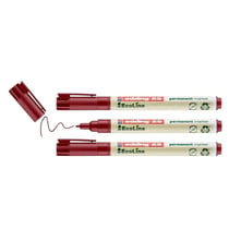Lot de 3 marqueurs permanents pointe ronde 1 mm - EDDING - EcoLine 25 - Rouge