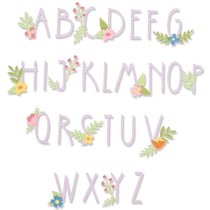 Matrices de découpe - Alphabet floral - 66 dies Thinlits - Sizzix
