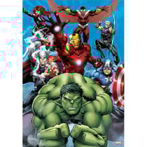 Puzzle marvel avengers hulk - iron man - captain america thor 200 pieces - collection super heros - educa - 15933