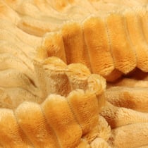 Tissu Doudou Ultra doux côtelé Jaune moutarde