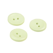 Lot de 3 boutons 2 trous rond bleu pétrole 17mm