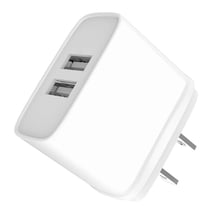 Jaym Chargeur Secteur Double USB-A 12 W 2,4A Prise US Blanc