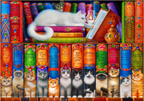 Puzzle 1000 pièces - Cat Bookshelf - Bluebird Puzzle