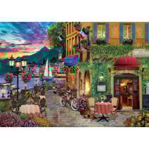 Puzzle village italien au bord d'une riviere 2000 pieces - collection paysage et montagne italie - educa - 18009