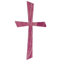 Motif de cire Croix, rose oeillet, 10,5x5,5cm, 1 pce