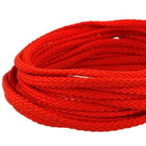 Bobine 50m Cordon damier polyester 5mm rouge