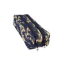 Trousse scolaire POL FOX – Bleu marine/Beige – LION – 2 compartiments