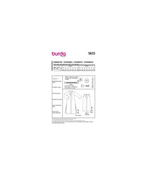 Patron Burda Style n°5633 – Veste et Pantalon Femme Tailles 34-46 taille n°FR 34-46
