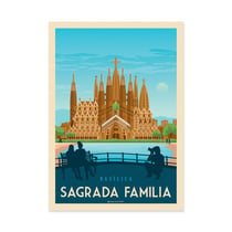 Affiche 50x70 cm - Barcelona Sagada Familia - Olahoop Travel Posters