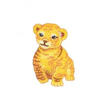 Ecusson thermocollant bébé tigre 5x5cm