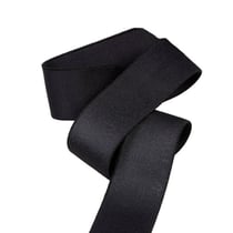 Elastique microfibre ultra doux noir au mètre